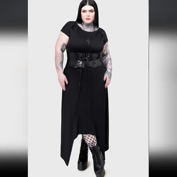Killstar Black Asymmetrical Dress - Picture 7 of 7